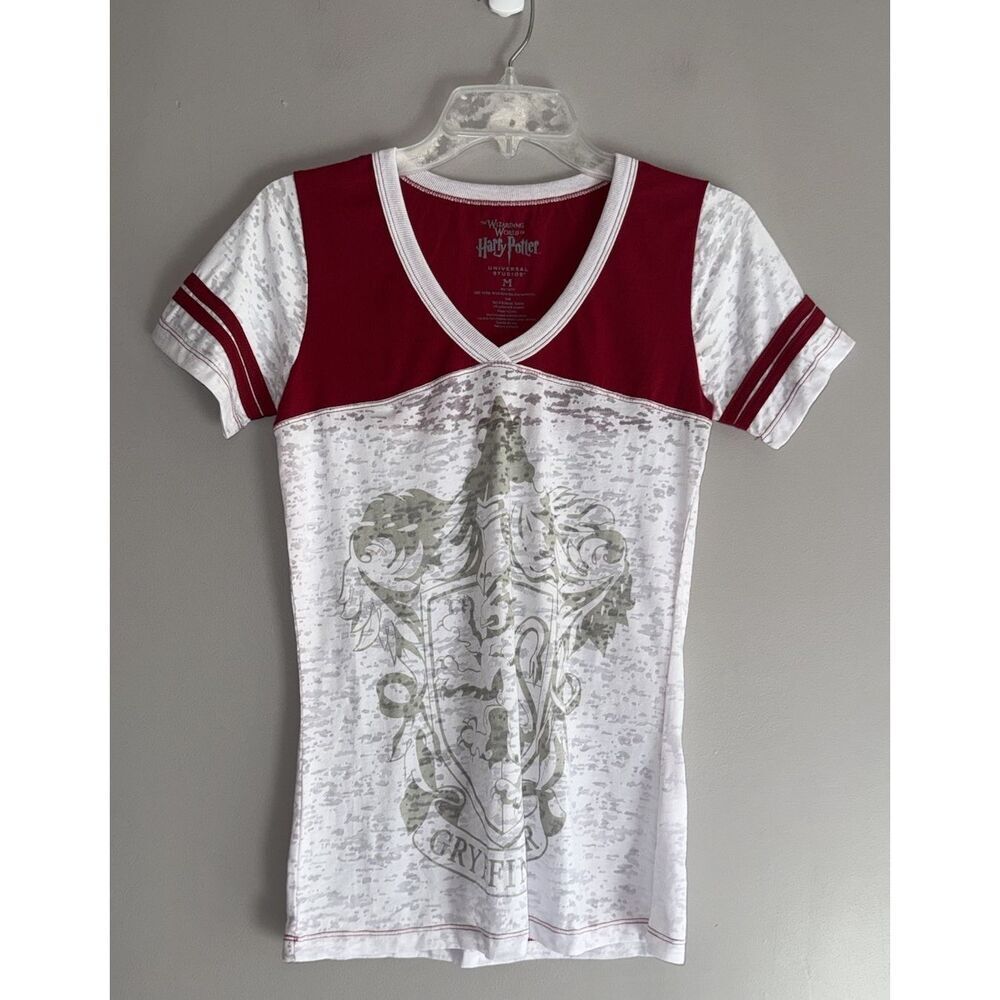 Harry Potter Tee Top V Neck Wizarding World‎ Gryffindor Universal Studio Medium